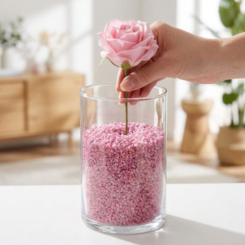 Gránulos decorativos piedras decorativas rosas 2mm - 3mm 2kg | Floristik24.es