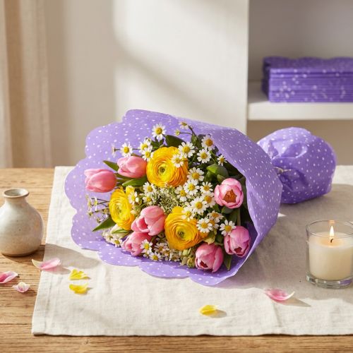 Puños rondella Ø38cm violeta 50pcs | Floristik24.es