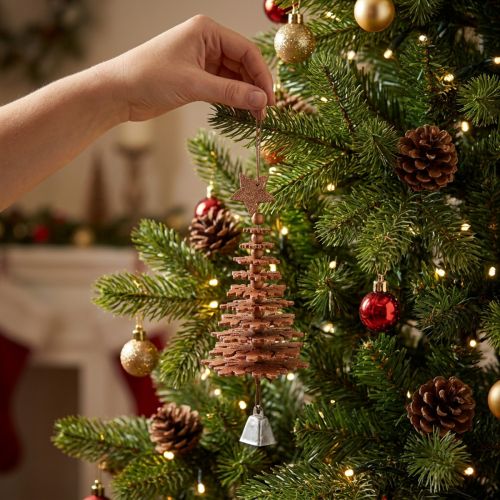 Árbol de Navidad para colgar, Adornos navideños, Adornos para árboles de Navidad cobre Al12cm 29cm | Floristik24.es
