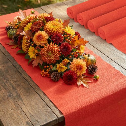 Papel crepé para floristería, papel crepé para floristería, rojo, 50×250 cm, 5 unidades | Floristik24.es