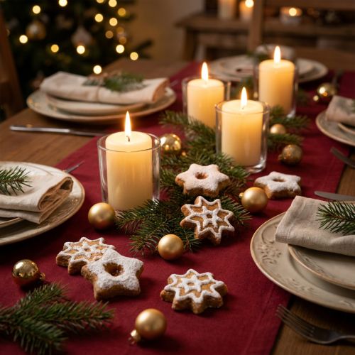 Galletas navideñas decorativas en forma de estrella, 24 piezas, galletas festivas para decorar la mesa en forma de estrella, aspecto de azúcar glas, estrellas decorativas de poliresina, aprox. 6 cm | Floristik24.es