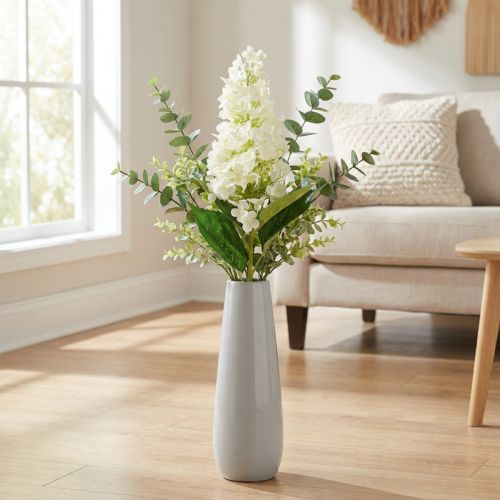 Panícula Hortensia Crema Blanca Hortensia Artificial Flor De Seda 98cm | Floristik24.es