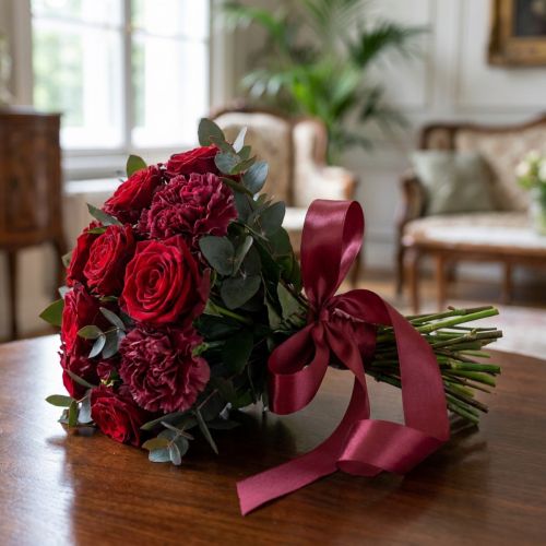 Cinta de regalo, cinta de tafetán, cinta decorativa, burdeos, 25 mm, 50 m | Floristik24.es