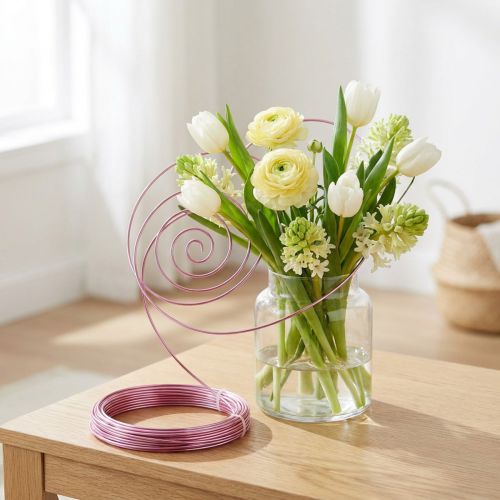 Alambre de aluminio versátil para manualidades y decoraciones creativas. | Floristik24.es