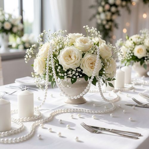 Artículo Cuentas decorativas para enhebrar cuentas artesanales blanco 6mm 300g