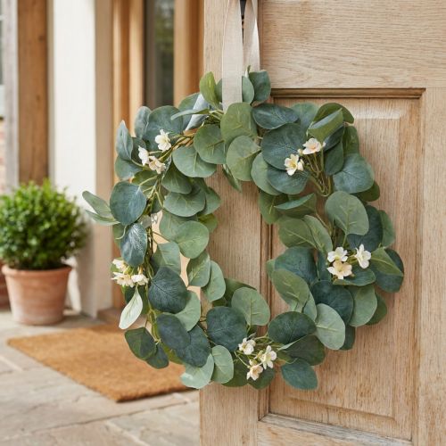 Corona de puerta de eucalipto corona de eucalipto artificial Ø38cm | Floristik24.es
