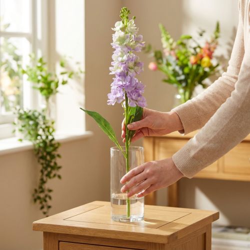 Levkoje flor artificial lila Flor de jardín artificial 78cm | Floristik24.es