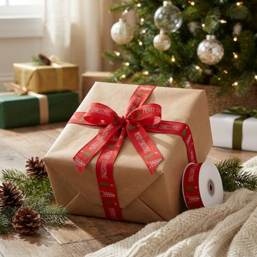 Cinta de regalo, Cinta navideña, Cinta navideña Feliz Navidad 25mm 18m | Floristik24.es