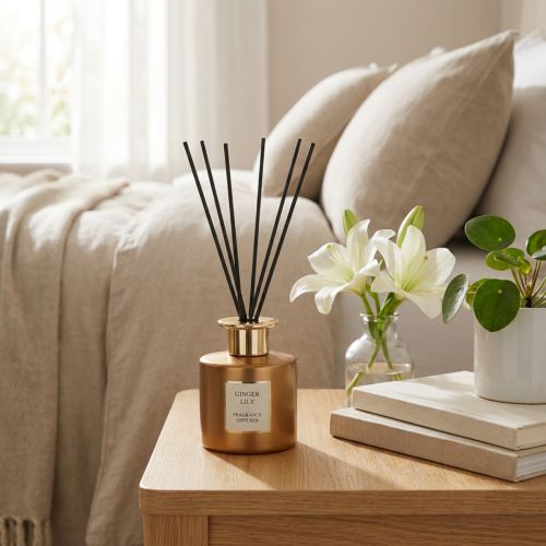 Difusor de fragancias para ambientes, barritas aromáticas Ginger Lily 150ml | Floristik24.es