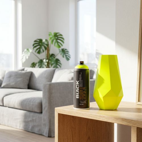 Pintura en aerosol de color amarillo fluorescente neón 400 ml | Floristik24.es
