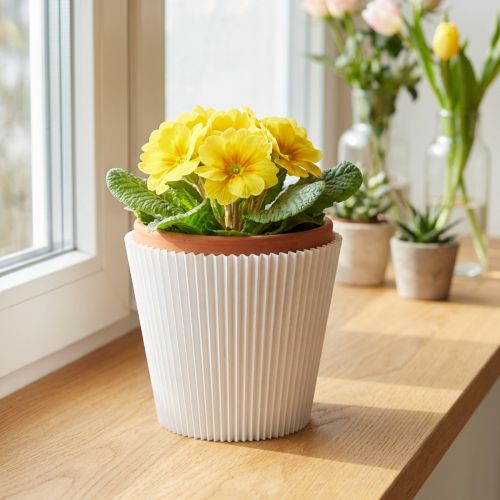 Puños plisados blanco 8,5cm 100 piezas | Floristik24.es
