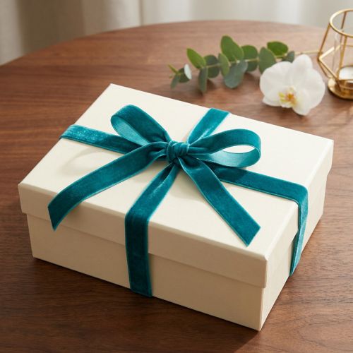 Artículo Cinta de terciopelo en rollo, cinta decorativa para envolver regalos, 10 mm, 20 m