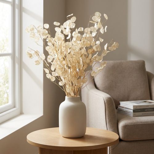 Lunaria Deco Luna Violeta Plata Hoja Seca 90cm 100g | Floristik24.es