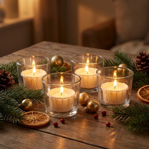 Artículo Velas de té en funda de papel para ocasiones festivas y momentos de ambiente Light One 4cm 50uds
