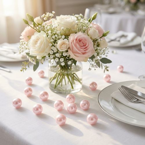 Cuentas decorativas Ø2cm rosa 12 piezas | Floristik24.es