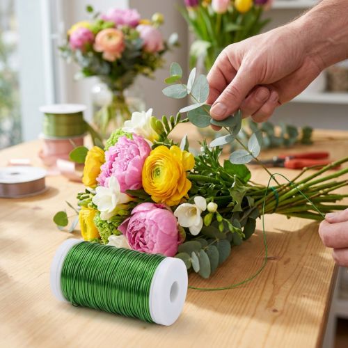 Alambre esmaltado decorativo para ideas versátiles de manualidades y floristería. | Floristik24.es