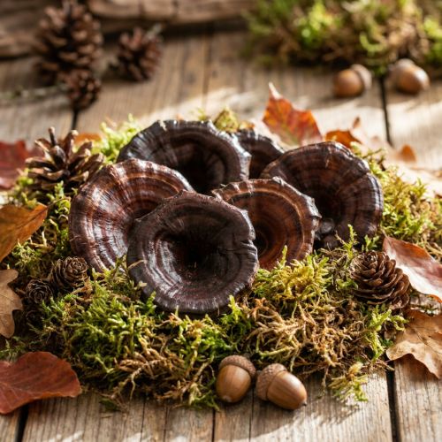 Artículo Seta Kalix Setas Secas Lacada Natural Decoración Grande 50uds