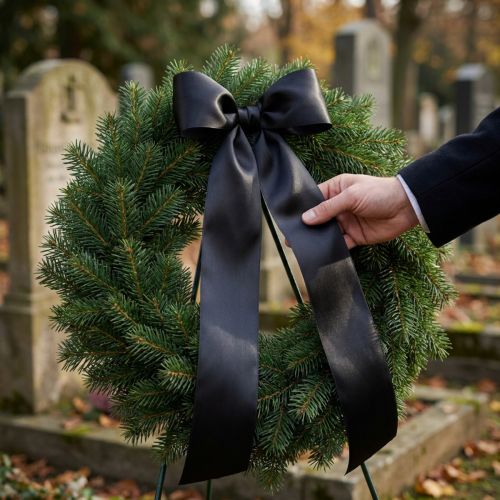 Artículo Cinta de regalo, cinta de luto negra, 50 m, varios tamaños