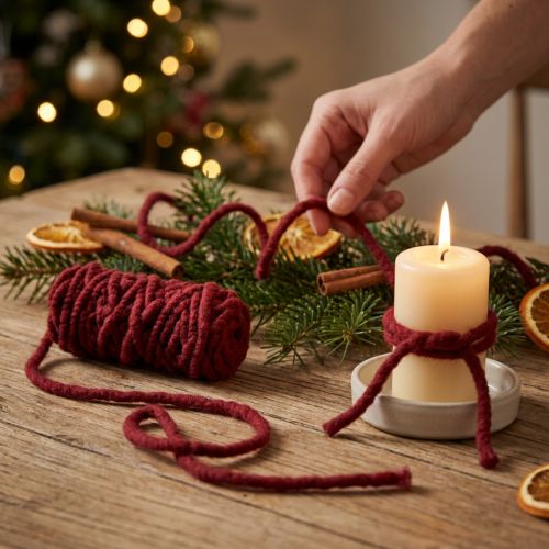 Cordón de fieltro vellón Mirabell 25m rojo oscuro | Floristik24.es