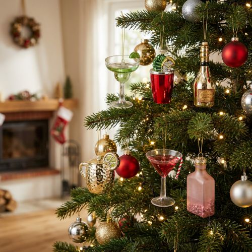 Artículo Mini adornos de cóctel para colgar en el árbol de Navidad, 14 cm, 6 unidades