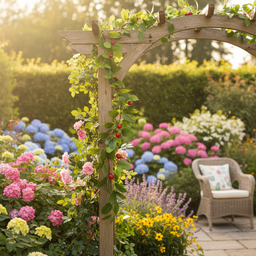 Artículo Guirnalda artificial de cerezas. Perfecta para una decoración natural. Aspecto floral. 160 cm.