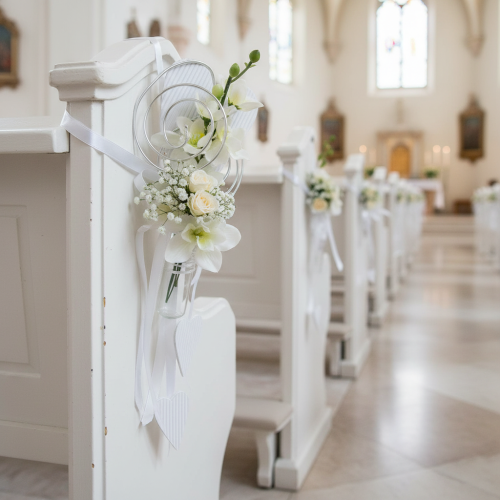 Artículo Colgador de banco con tubo y corazón, 18 cm, 6 piezas