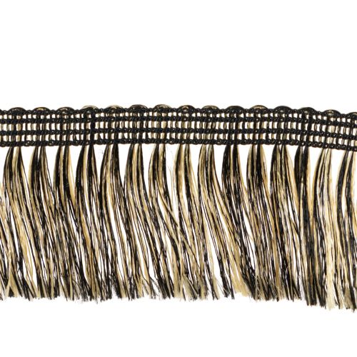 Ribete con flecos negros y dorados de 4 cm x 25 m - Ideal para decoración de coronas, cintas de luto y accesorios vintage. comprar | Floristik24.es