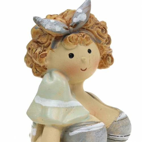 Floristik24 Figura decorativa dama en bañador gris 10cm 2uds