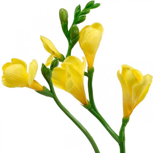 Artículo Fresias, flores artificiales, fresias en ramo amarillo L64cm 6pcs