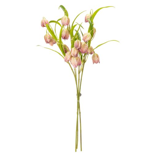 Artículo Flor de fritilaria artificial, delicada decoración para espacios habitables, 60 cm, 3 piezas