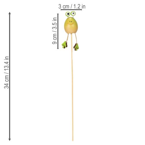 Artículo Tutores de jardín con forma de rana para decorar macetas en primavera o verano, 34 cm, 6 piezas