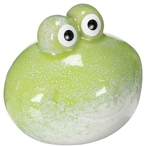 Figura decorativa de rana de cerámica para decoración de salón y escritorio, 10 cm, 4 piezas