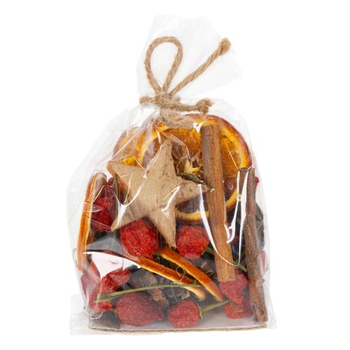 Artículo Set de decoración de rodajas de naranja secas con canela y estrellas para decoración de mesa festiva 70 g
