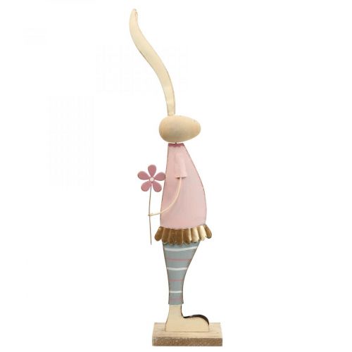 Floristik24 Conejitos de decoración de primavera de metal pareja de conejitos H54cm 2pcs