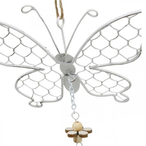 Floristik24 Decoración de primavera, mariposas de metal, Pascua, decoración colgante mariposa 2 piezas