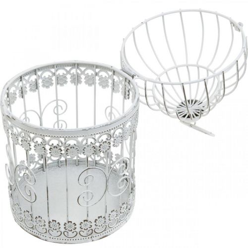 Floristik24 Decoración primavera, jaula para colgar, decoración metal, vintage, decoración boda 28,5cm