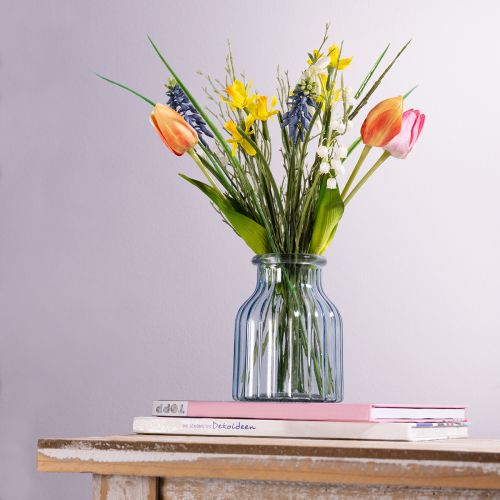 Artículo Ramo de primavera, ramo de flores artificiales de tacto real, 36 cm