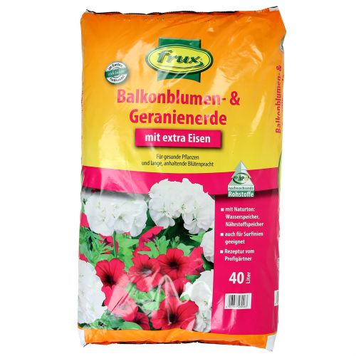 Floristik24 FRUX tierra para flores de balcón y geranio 40l
