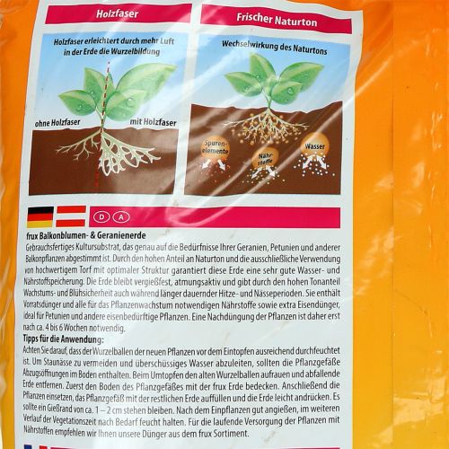 Floristik24 FRUX tierra para flores de balcón y geranio 40l