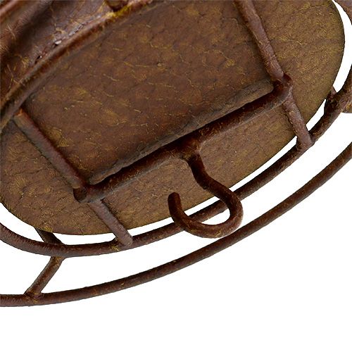 Floristik24 Comedero para pájaros para colgar rojo, rejilla Ø16cm H40cm