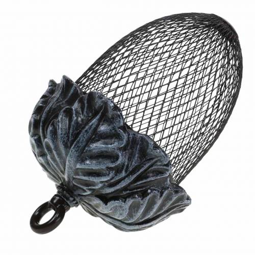 Floristik24 Comedero bellota para colgar metal Ø13cm H20.5cm