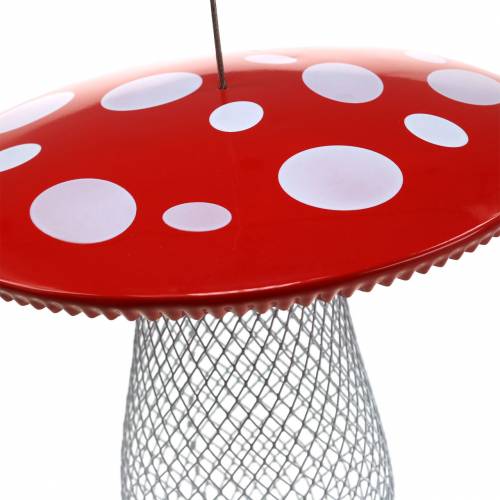 Floristik24 Comedero seta para colgar metal Ø22cm H20cm