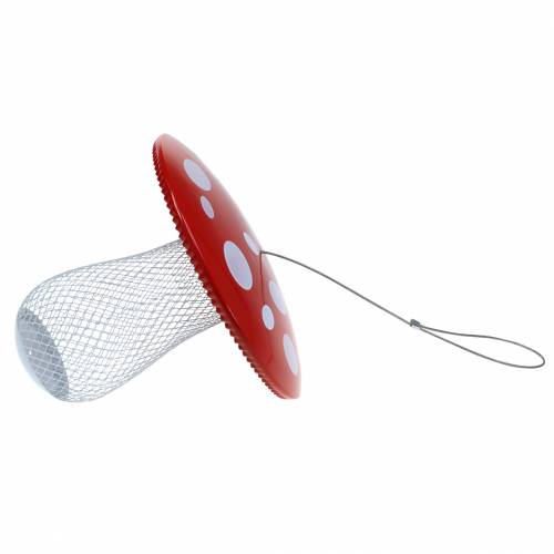 Floristik24 Comedero seta para colgar metal Ø22cm H20cm