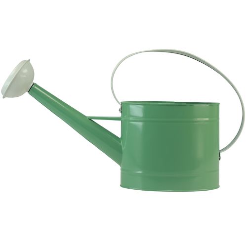 Floristik24 Regadera decorativa macetero de metal verde claro 52,5×15×30cm