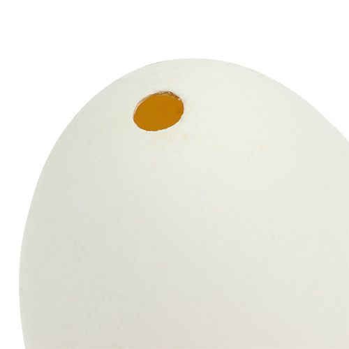 Floristik24 Huevos De Ganso Blanco 7cm 4pcs