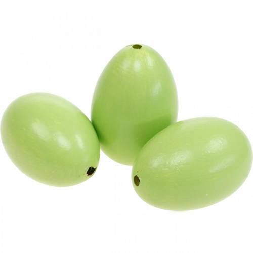 Floristik24 Huevos de ganso verde pastel huevos soplados decoración de Pascua 12 piezas