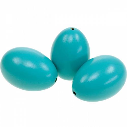 Floristik24 Huevos de ganso huevos soplados turquesa decoración de Pascua 12 piezas
