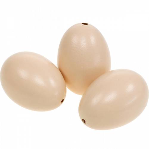 Floristik24 Huevos de Ganso Crema Huevos Soplados Decoración de Pascua 12 piezas