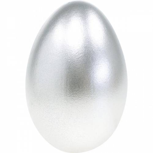 Huevos de ganso Huevos soplados de plata Decoración de Pascua 12 piezas
