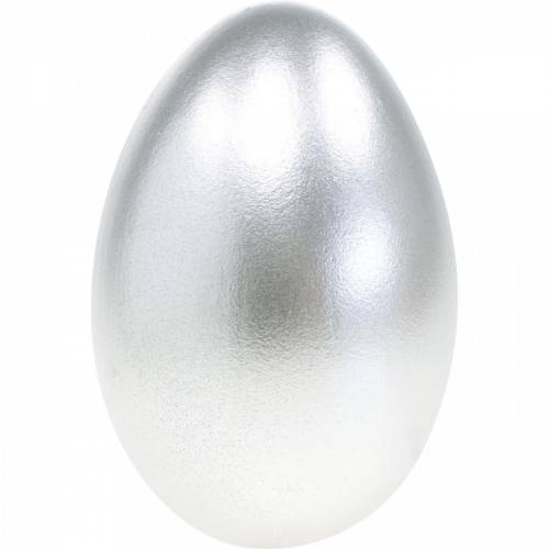 Floristik24 Huevos de Ganso Huevos Soplados de Plata Decoración de Pascua 12 piezas